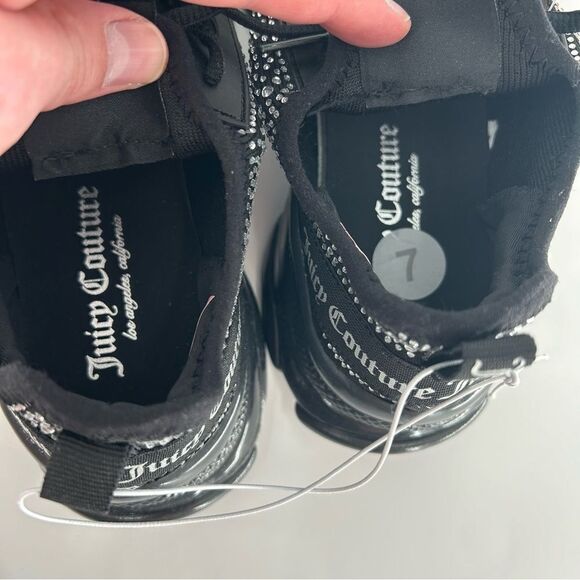 Juicy Couture Forever 21 Rhinestone Black Sneakers NWT Size 7 - Picture 5 of 9